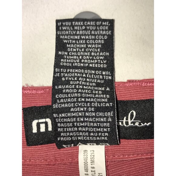 Travis Mathew Men's Watermelon Red Bermuda Golf Shorts - Picture 8 of 8